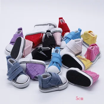 1 Çift bebek ayakkabıları 5cm Oyuncaklar DIY Mini 1/4 Bjd Bebek Ayakkabı kanvas ayakkabılar Rahat Bebek Aksesuarları Moda Hediyeler Kızlar için