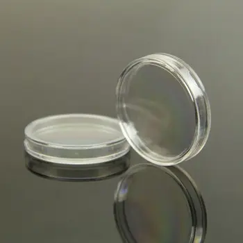 10 adet 35mm Kullanışlı Şeffaf Yuvarlak Durumlarda Sikke Saklama Kapsülleri Tutucu Yuvarlak Plastik