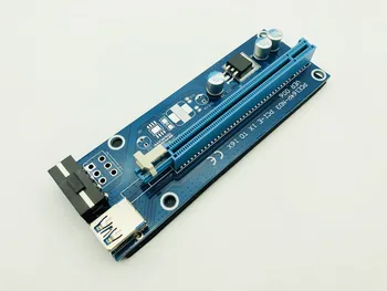 10 ADET USB 3.0 PCI-E Yükseltici Express 1X 4x 8x 16x Genişletici Yükseltici Adaptörü Dönüştürücü Kartı SATA 15pin Erkek 6pin Güç Kablosu BTC