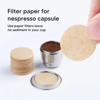 100 Adet Kahve Filtreleri Kağıt Yuvarlak Kahve kapsül filtre Doldurulabilir Espresso Kahve Filtre Kağıdı Ev Ofis Bar Cafe Malzemeleri