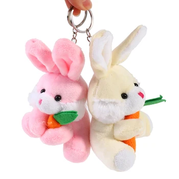 10CM Büyük boy Sevimli Tavşan Kabarık Anahtarlıklar El Yapımı Çanta Kolye moda takı Süs Araba Anahtarlık Yeni Yıl Hediyeleri Çocuk Oyuncakları