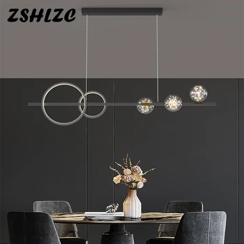 120cm siyah ve Altın Modern LED kolye ışık asılı lamba oturma odası yemek odası Mutfak İçin Led avize kolye Lamba 110V 220V