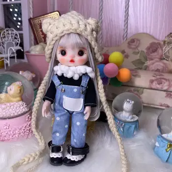 16cm Cam Gözler Blyth Doll Ortak Vücut Moda Kız Bebek Bjd Bebek Tam Set Eklemli Bebek çocuk oyuncakları Kız için doğum günü hediyesi