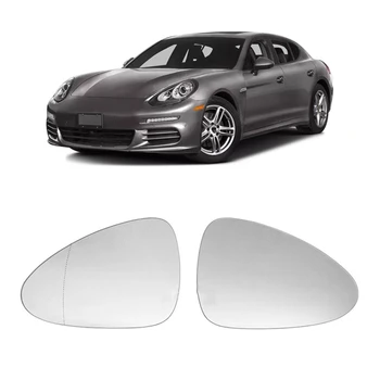 2 Adet Kapı Kanat Yan Ayna Cam Isıtmalı Destek Plakası-Porsche Panamera 2010-2016 97073103505 97073103809 L + R