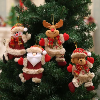 2022 Mutlu Yeni Yıl Noel Süsler DIY Noel Hediyesi Noel Baba Kardan Adam Ağacı Kolye Bebek Asmak Süslemeleri Ev için Noel Doğum