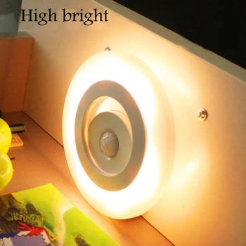 3 X AAA hareket sensörlü LED gece lambası yatak odası vücut otomatik Açık / Kapalı atölyeler koridor dolap merdiven duvar bahçe kapalı dekor aydınlatma