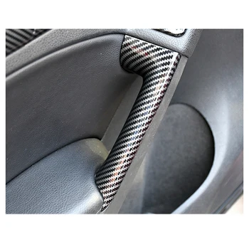 4 adet Araba Çıkartmaları ABS Karbon Fiber Tahıl İç Kapı Kol Dayama Dekorasyon Kapak için Golf 6 MK6 2009-2013