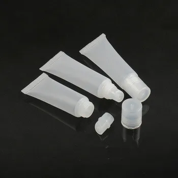 8ML 12ML 50/100/200 adet Şeffaf Plastik Yumuşak Hortum Tüp Dudak Parlatıcısı, boş Taşınabilir Sıkılabilir Dudak Boya Yağı Doldurulabilir Konteyner