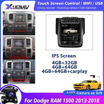 Araba Autoradio oynatıcı Dodge RAM 1500 2013-2018 için Araba stereo tesla tarzı autoradio multimedya GPS radyo çalar kafa ünitesi