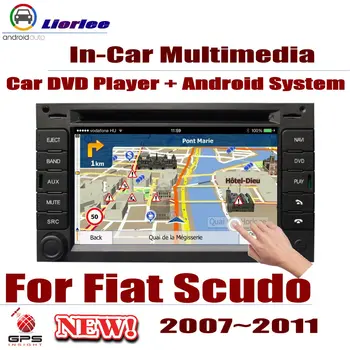 Araba Radyo Fiat Scudo 2007-2011 İçin DVD GPS Oynatıcı Navigasyon Android HD Ekran Sistemi Ses Video Stereo Dash Kafa Ünitesi