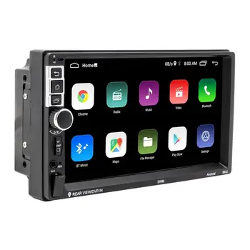 Araba Stereo İle geri görüş kamerası Çift Din Araba Stereo Çalar İle 7 İnç HD Kapasitif Dokunmatik Ekran FM Radyo Bluetooth Ayna