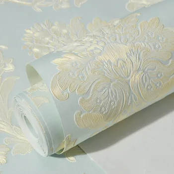 Avrupa Tarzı 3D İnce Kabartmalı Dokunmamış Dikey Şerit Duvar Kağıdı Oturma Odası Yatak Odası TV Zemin Duvar Kendinden Yapışkanlı Duvar Kağıdı