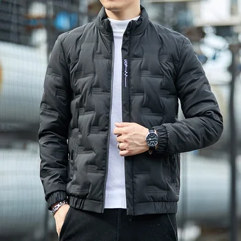 Aşağı Ceket erkek Hafif ve İnce Kısa Tarzı Artı Hantal Boyutu Moda Yakışıklı Kış 2021 Yeni Ceket Erkek Kore Versiyonu Sıcak