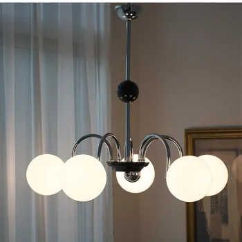 Basit Modern Amerikan LED kolye ışıkları oturma odası yemek odası yatak odası lambası İskandinav Ortaçağ cam avize