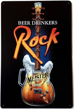 Bira içenler Rock Retro Vintage Metal tabela Bar Pub için