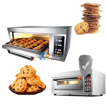 Büyük Kapasiteli fırın ekipmanları Bir Tepsi pişirme fırını fırıncılık makineleri Pizza Ekmek Ay Kek Ticari Elektrikli ekmek fırını