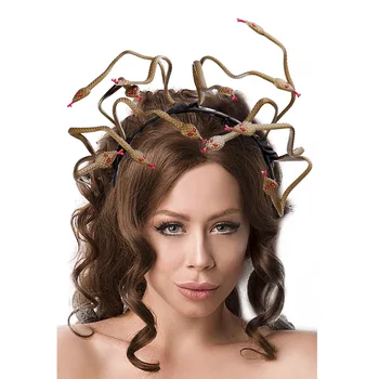 Cadılar bayramı Karnaval sahne prop headdress Medusa yılan Cosplay Hairband