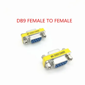  DB9 VGA 9 Pin Dişi Dişi Mini Cinsiyet Değiştirici Dönüştürücü Adaptör Konnektörü
