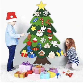 DIY Keçe Yılbaşı Ağacı Süsleri 2022 Mutlu Süs Noel Çocuk Hediyeler Noel Baba Yeni Yıl Oyuncak