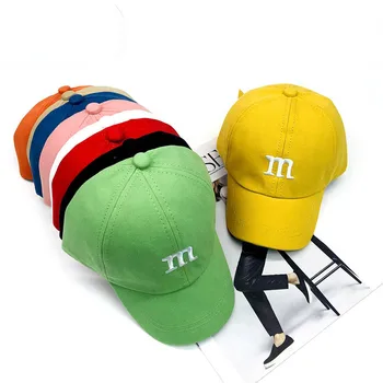 Doitbest Şeker renkler Çocuk beyzbol şapkası Hip Hop 1 ila 4 yaşında Nakış M çocuklar güneş şapkası Erkek Kız Kapaklar snapback şapka