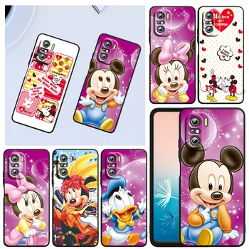 Donald Ördek Mickey Mouse sevimli çocuk Xiaomi Redmi İçin K40 Oyun K30 9i 9T 9A 9C 9 8A 8 GİTMEK S2 6 6A 5A Pro Başbakan Siyah telefon kılıfı