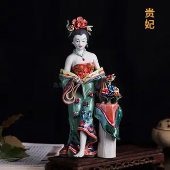 Dört güzellikleri zarif el yapımı seramik figürü heykel Çin klasik ev dekorasyon bayanlar süsler