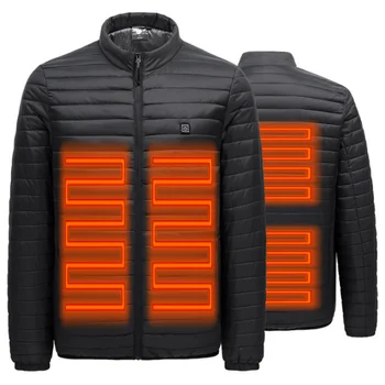 Erkekler ısıtmalı ceketler açık ceket USB elektrikli uzun kollu ısıtma Kapşonlu ceketler sıcak kış termal giyim