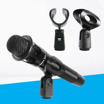 Evrensel Mikrofon Klip Kelepçe Adaptörü İle El Mikrofon Montaj Tutucu Standı El Kablosuz / Tel mikrofon standı Aksesuarı