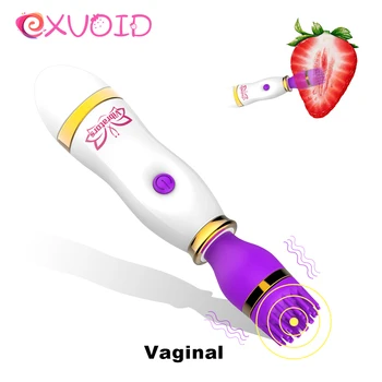 EXVOID Sihirli Değnek Vibratör AV Sopa Oral Klitoris Vibratörler Silikon Yetişkin Seks Oyuncakları Kadınlar İçin 360 Rotasyon 12 Modları Anal Masaj