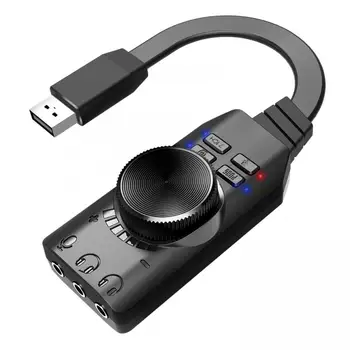 Harici Ses Kartı Evrensel Ses Ses Dönüştürücü Hafif Kararlı Çıkış Kullanışlı 7.1 USB2. 0 Stereo Harici Ses Kartı
