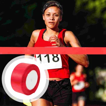 Hattı Bitirmek Bitirme Atletizm Naylon Halat Sprint Şerit Kırmızı Grogren Sprint Acele Yarış Oyunu Tel Pürüzsüz Çalışma Zafer Parça