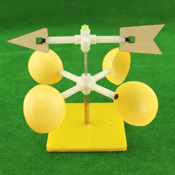 Hava Rüzgar Vane Çocuklar Bilim Oyuncak Kittoys İstasyonu Kanatları Dıy Montaj Weathervane Modeli Windmillindicatortools Bilimsel