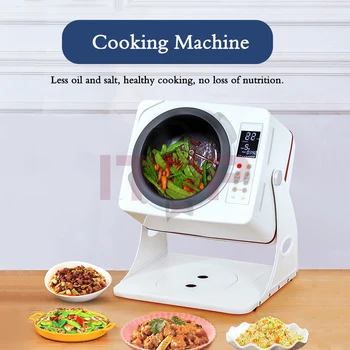 ITOP Otomatik Pişirme Makinesi Akıllı dokunmatik ekran paneli Set Zaman Sıcaklık 6L yapışmaz Wok Verimli Pişirme Robot 220-240 V