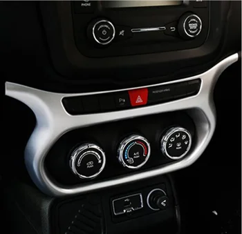 Jeep Renegade 2015 2016 2017 için araba aksesuarlar ABS Krom Araba klima Anahtarı paneli kapak trim araba Styling 1 adet