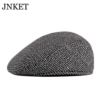JNKET Moda Bere Şapka Rahat Düz Kap Kış Şapka Açık Seyahat Sunhat Kalın Sıcak erkek Şapka Ördek Gagası Kap Casquette