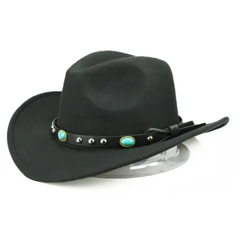 Kadın Erkek Batı Cowgirl kovboy şapkası Cloche Kilise Sombrero Kapaklar Beyefendi Bayan Caz Dört Mevsim