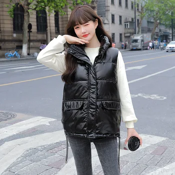 Kadın Yelek Kış Ceket pamuklu ceket Artı Boyutu Kadın Sıcak Yelek Bayan Femme Kız Veste 2021 Elbise Kore Moda