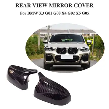 Karbon Ayna Kapakları Değiştirme Fitment BMW için yeni X3 G01 X4 G02 2018 yeni X5 G05 2019 Karbon Yan Ayna M Araba aksesuarları