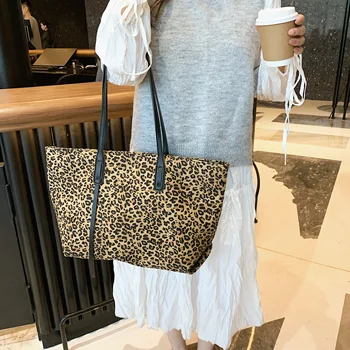 Klasik Leopar Ve Zebra Kadın omuz çantaları Büyük Kadın omuz çantası Büyük Boy bayan çanta Alışveriş Seyahat Çantaları Çanta