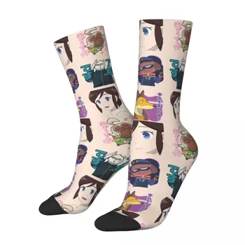 Komik Sıkıştırma Çorap Erkekler için Paketi 01 Hip Hop Harajuku TEK TAKSİ Sessiz Taksi Şoförü Dikişsiz Desen Baskılı Erkek Ekip Çorap