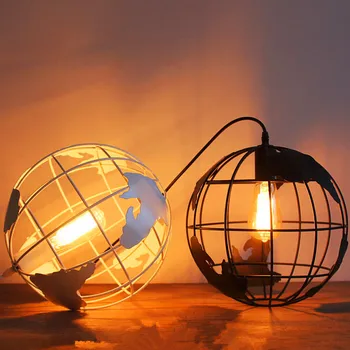 Küre sarkıt yaratıcı restoran aydınlatması ferforje kolye lamba cafe yuvarlak küre tek kafa lambaları 30 cm AC110-240V