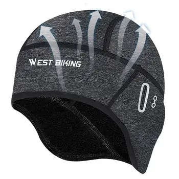 Kış Termal bisikletçi şapkası Kış Polar Şapka Rüzgar Geçirmez Kış Polar Bisiklet Şapka Soğuk Hava Koşu Dişli