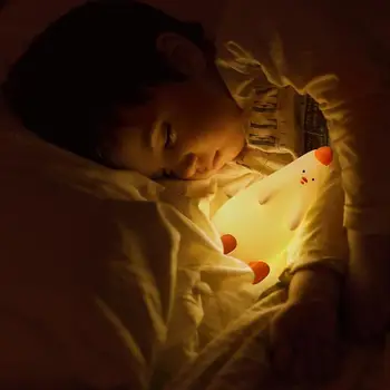 LED Lamba Süper Yumuşak LED Başucu Lambası Sevimli Görünüm LED Çocuk Gece Lambası Karikatür Başucu Lambası Dekor Dekoratif