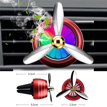 Led ışık Araba Aromaterapi Fan Araba Hava Spreyi Taze Hava Koku Giderme Araba Parfüm Oto Aksesuarları Araba Klima için