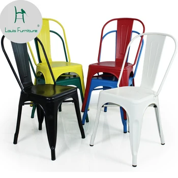 Louis moda Yemek sandalyeleri Avrupa Retro demir deniz eğlence bar kahve geri fast food restoran demir
