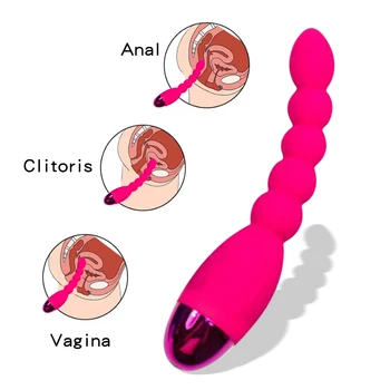 ManNuo 10 Hız Anal Boncuk Anal Vibratör Erotik prostat masaj aleti Esnek ButtPlug Klitoris Stimülatörü Kadın Mastürbasyon Erkek