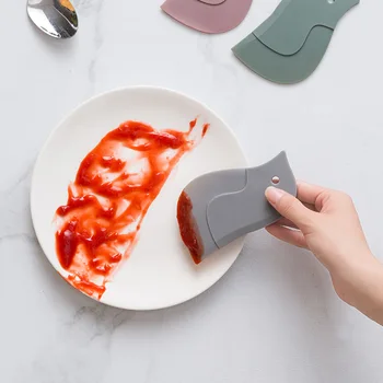 Marka mutfak temizleme kazıyıcı bulaşık aracı silikon sıyırıcılar süper kalite penguen boşluk temizleme plaka çanak yağ kazıma