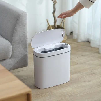 Marka Yeni Moda Yaratıcı Ev Mutfak Oturma Odası Tuvalet Ofis Temassız Tembel Otomatik Indüksiyon Boşluk Akıllı çöp kovaları
