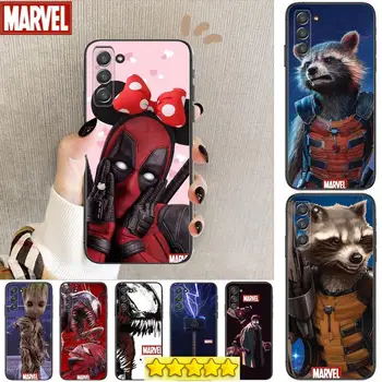Marvel Deadpool Roket Rakun Telefon kapak gövde SamSung Galaxy S8 S9 S10E S20 S21 S5 S30 Artı S20 fe 5G Lite Ultra siyah sof