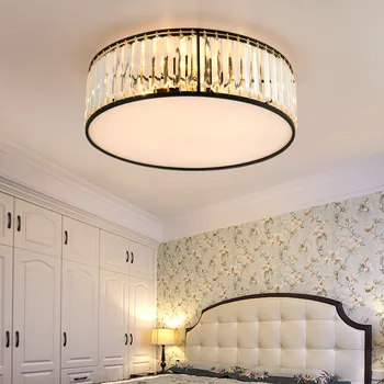 Modern Led tavan ışıkları kristal oturma odası dekor yaratıcı siyah yatak odası için lamba mutfak yemek odası koridor lampy